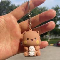Bubu Dudu Say I Love You Voi Toys Keychain Yier Panda Bear Glowing Anime Figures Phone Ornament Bag Decoration Couple Gifts