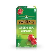 Twinings Žalioji arbata su spanguolėmis, 25 arbatos maišeliai| 1 pakuotė| Puikiai subalansuotas ir gaivus skonis| Aitri spanguolių rūgštelė su auksine