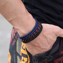 New Men Bracelet Set Handmade Adjustable Paracord Braslet Homme Hiphop Rock Charm Braclet Male Accessories Gift For Boyfriend