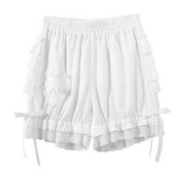 Moteriški sluoksniuoti apatiniai Ruffles Bloomer Moliūgo formos kelnaitės Šortai Gotikinis Cosplay kostiumas S juoda
