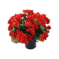 Dirbtinės pelargonijų gėlės laukui, 13 colių vazoninis dirbtinių pelargonijų krūmas, atsparus UV spinduliams, dirbtinio šilko gėlė verandos, sodo, kiemo terasos dekoravimui A