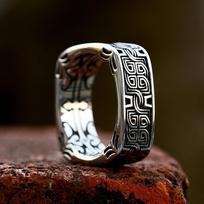 Vintažiniai kvadratiniai reljefiniai raštų žiedai vyrams moterims nerūdijančio plieno Nordic Vikingų amuletinis žiedas vakarėlio žavesio papuošalai dovanos 7