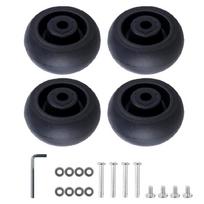 4 vnt. 40x18mm juodi lagamino ratukai Bagažo ratukai Sukami ratukai Remonto rinkiniai Lengvai montuojami pakeitimui L bagažai 1