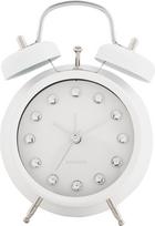 Karlsson Žadintuvas Glam Diamonds 17 cm, baltas