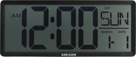 Karlsson Sieninis arba stalinis laikrodis Retro LCD, juodas