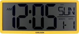 Karlsson Sieninis arba stalinis laikrodis Retro LCD, geltonas