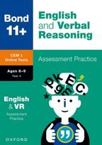 Bond 11+ CEM English & Verbal Reasoning Assessment Papers 8-9 Years (now Cambridge Select Insight)