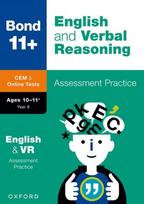 Bond 11+ CEM English & Verbal Reasoning Assessment Papers 10-11 Years (now Cambridge Select Insight)