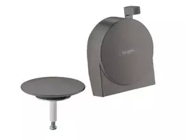 Hansgrohe Exafill S - vonios įleidimo, sifono ir perpildymo komplektas, juodas šlifuotas chromas 58117340