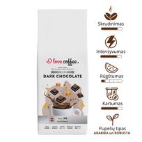 Kavos pupelės Dark Chocolate, 1 kg