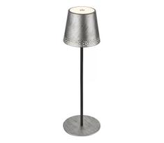 Brilo - įkraunamas jutiklinis LED stalinis šviestuvas KIKI LED/2,6W/5V IP44 2600 mAh sidabrinis