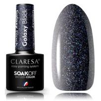 Claresa Soak Off UV / LED Galaxy Black ilgalaikis hibridinis nagų lakas - Galaxy Black
