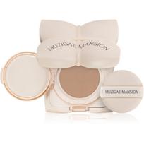 MUZIGAE MANSION Sleek Water Cushion ilgai išliekantis makiažo pagrindas kempinėlėje drėkinamojo poveikio atspalvis N22 15 g