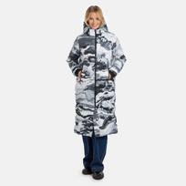 Huppa Moteriškas pūkinis paltas NAIMA, dark gray pattern