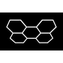 LED Hexagon garažo šviestuvas 240W, 6500K, 5 segmentų, 206×301 cm