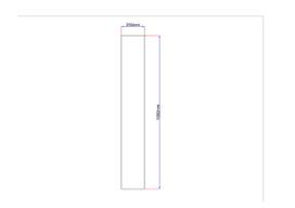 Dušo kabinos šoninis stiklas tiesus 250x1690mm