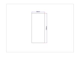 Dušo kabinos šoninis stiklas tiesus 655x1500mm