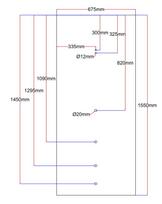 Dušo kabinos galinis stiklas 67,5x155cm K8614 Juodas
