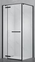 Dušo kabina PRESTIGE 100x100cm Juoda/Skaidri Be pado