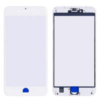 LCD stikliukas Apple iPhone 6S Plus su rėmeliu ir OCA baltas