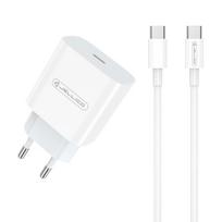 Įkroviklis Jellico AK180 20W su USB-C kabeliu 1.0m baltas
