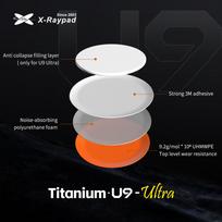 X-raypad Titanium U9 Ultra Skates Universal Dots Oranžiniai 40 vnt.