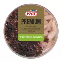 Tradicinė silkių filė VIČI PREMIUM aliejuje su džiovintais baravykais, 200 g