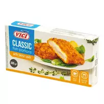 Žuvies porcijos su sūrio ir sultinio padažu VIČI, 300 g