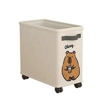 Cartoon Animal Print Under Desk Cart Storage Basket Oxford Cloth Laundry Basket  Living Room rožinė raudona spalva