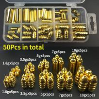 50 vnt./rinkinys Vario kulkos formos svareliai Žvejybos svareliai Plastikinėje žvejybos reikmenų dėžutėje 1,8g/3,5g/5g/7g/10g
