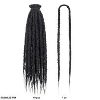 10vnt./daug Nėrimo plaukai Afro Kinky Garbanoti Pynimo plaukų priauginimas 24 coliai Nėrimo pynės Plaukai Marley Twist Sintetinės juodos pynės moterims