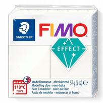 Fimo modelinas, 57g, perlamutrinis metalinis, baltas