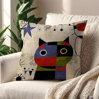 Menas J-Joan M-Miro paveikslai katės pagalvės užvalkalas Pagalvės užvalkalas Dekoras Kambarys Namai Sofa svetainė Biuras Automobilis Nordic Paprastumas 12x12Inch