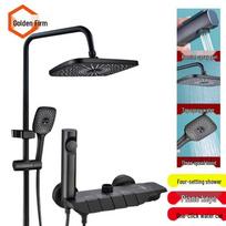Jingulao Fortepijono Klavišas Elegantiškas Juodas Dušo Maišytuvo Komplektas Shower Faucet Set