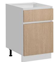 Virtuvinė spintelė Roma Dół 60/81 1D1S Jodełka/Biały_Sm*FSC