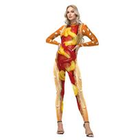Helovino kostiumas Hot Dog 3D skaitmeninės spaudos kostiumas Vyrams Moterims Maisto Atspaudu Pėdkelnės Kombinezonas Suaugusiems Šventės Žaidimo Apranga S