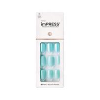 KISS imPRESS Model KIM012C 30 vnt. lipnių nagų rinkinys - paruošti naudoti, įskaitant manikiūro pagaliuką ir dildę.