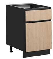 Virtuvinė spintelė Roma Dół 60/81 1D1S, ruda/juoda