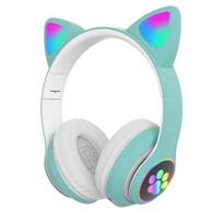 Vaikiškos Bluetooth ausinės sulankstomos su LED apšvietimu