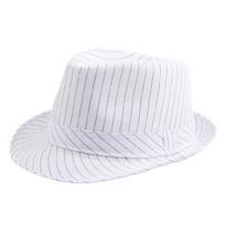Vakarietiškas aukštas skrybėlis Senamadiškas Fedora skrybėlis Dovana vaikinui Skrybėlis su trumpu krašteliu 58cm balta