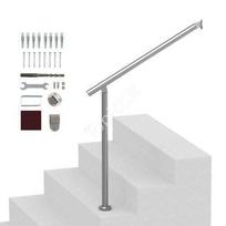 Metaliniai laiptų turėklai, 80 cm ilgis, iki 3 pakopų, juodi