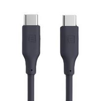 Kabelis Evelatus Evelatus USB C to USB C Silicone Cable 1.2M 60W / 20V3A Grey 4752192078263 EDCUC1G (4752192078263)