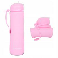 Sulankstomas silikoninis gertuvė Coolpack 600 ml, pastelinė rožinė