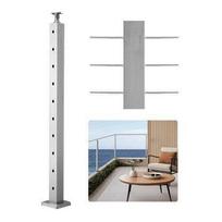 Profesionalus nerūdijančio plieno trosų turėklų stulpas (91,4 cm)