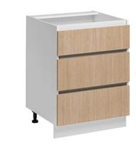 Virtuvinė spintelė Roma Dół 60/81 3S Jodełka/Biały_Sm*FSC