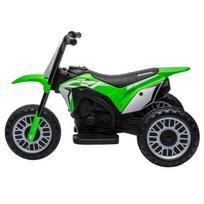 HOMCOM Vaikiškas elektrinis motociklas, 6V vaikiškas motociklas su garso signalu, įjungiama muzika, vaikiška transporto priemonė, 3km/h, 3-6 metų, žalias