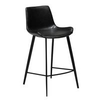 Juoda odinė baro kėdė DAN-FORM Denmark Hype, aukštis 91 cm