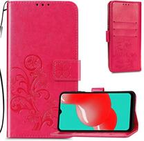 Rožinis-raudonas Flower Book dėklas Samsung A556 A55 5G