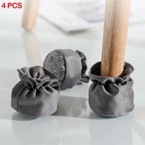 4 Pieces Furniture Leg Socks Furniture Pads Bar Stool Leg Covers for Hardwood šviesiai pilka spalva