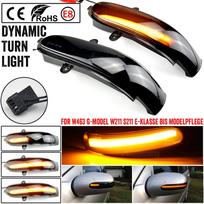 2x Rūkytos linzės šoninio veidrodėlio mirksinti lemputė LED dinaminis posūkio signalo žibintas Tinka Ben-z E-klasės W211 S211 2002-2007